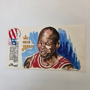Michael Jordan Heir Jordan 1991 Wild Horse Cachet #53/150 Envelope Art Cover